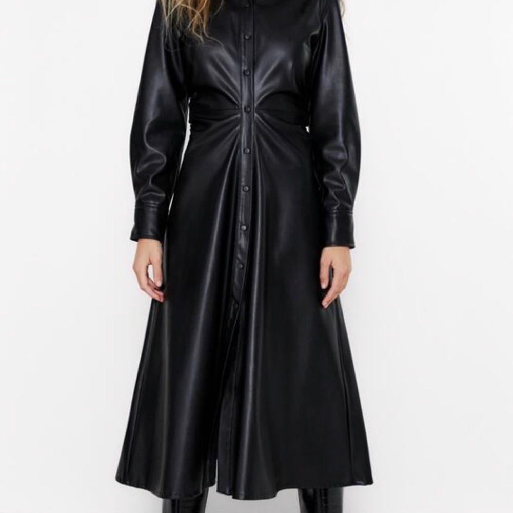 Zara faux leather dress